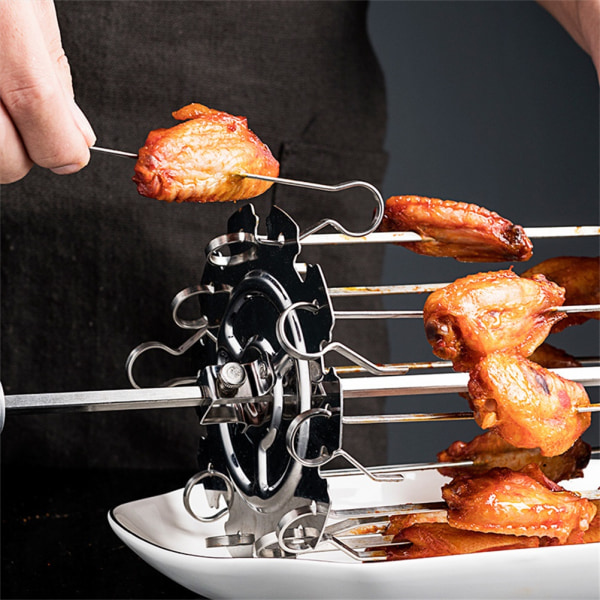Rostfritt stål grillat bur rotisserie roterande grill grill