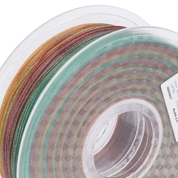 3D-skrivarfilament 1.75mm Multicolor Silke PLA Filamentpaket Hög Transparens God Styrka Påfyllningsfilament