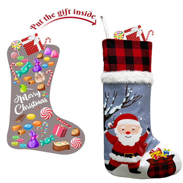 Christmas Stockings, Ornaments for Xmas Tree Hanging Decor