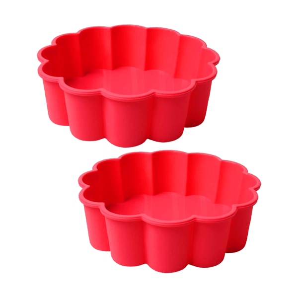 2 st runda silikon quiche-formar kakformar non stick bakform