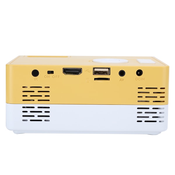 1080p Full High Definition LED Mini Projektor Smart Hemmabio Gul Vit 100‑240VUS Kontakt