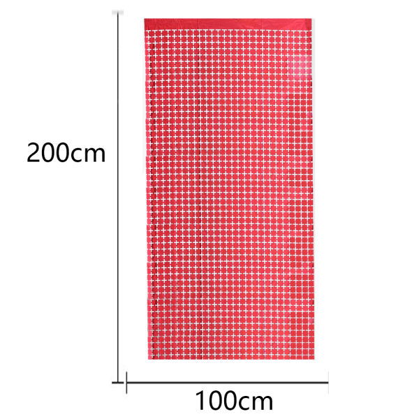 2Pcs Square Foil Fringe Backdrop Curtain Backdrop for Birthday,