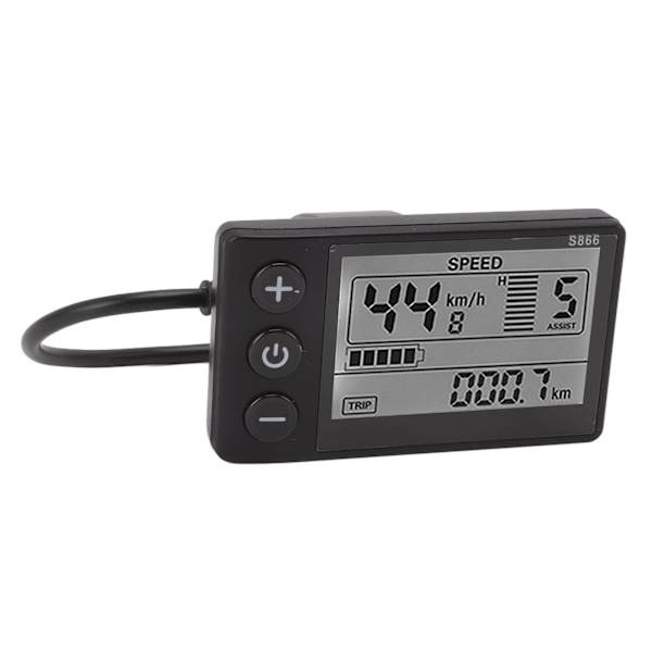 S866 Elcykel LCD-display IP65 Vattentät 24V 36V 48V Klar Observation För Elsparkcykel