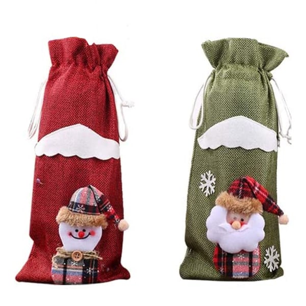 Christmas Wine Bottle Cover Bags, Christmas Party Xmas