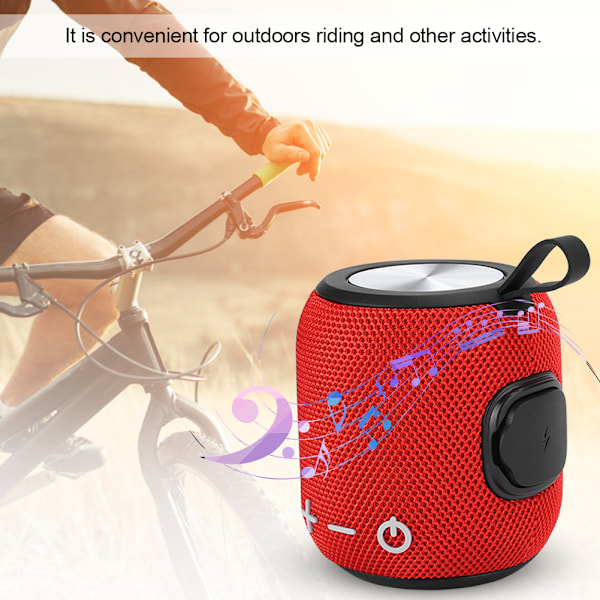 Mini trådlös Bluetooth-högtalare för utomhussporter, portabel vattentät högtalare Bluetooth 5.0 Röd