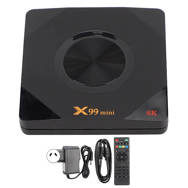 X99 Mini TV-box 6K Hög Definition H6 Schema Dubbel Frekvens WIFI USB3.0 för Android 9.0 100-240V 4 + 32 Prise AU