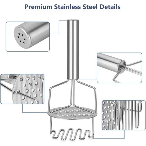 Potatismosare, Rostfritt Stål Potatispress Premium Heavy