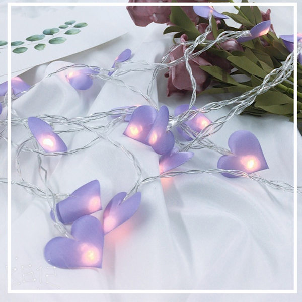 Valentines Day Decor Love Heart Shaped String Lights Battery