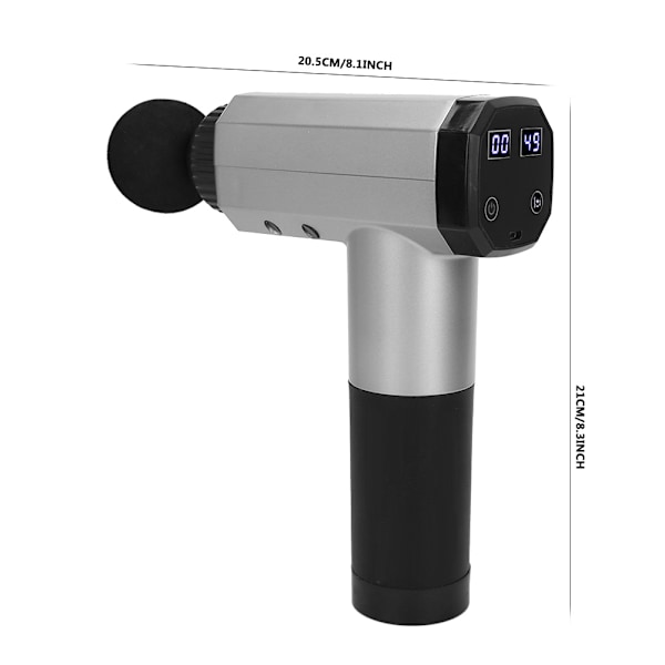 USB-laddande Elektrisk Muskelmassageapparat Kroppsavslappning Stress Smärtlindring Muskelstimulator Silver