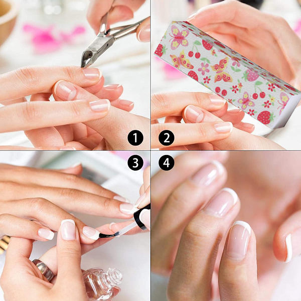 10-pack, nagelbufferblock för naturliga och akrylnaglar, 4