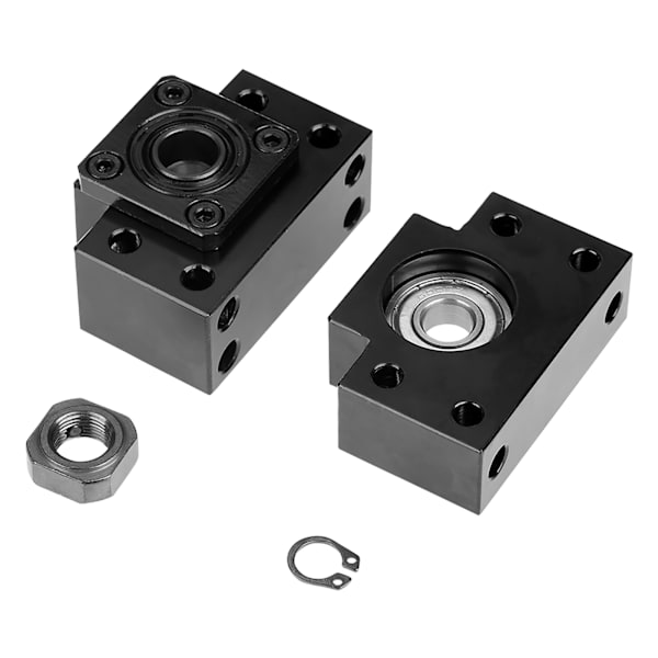 1 Set Fixerade Flytande Sidoändstöd Lagerhusfästen för Kulskruv Diameter 12mm