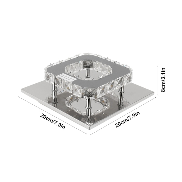 LED-taklampa 3 ljusfärger Modern dekorativ fyrkantig konstgjord