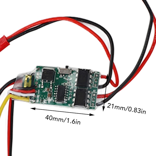 Borstad ESC Dubbelriktningskontroll för RC Modellbåt, Pålitlig Stänksäker Dammtät Anti-Interferens Motorvarvtalsregulator, Premiummaterial