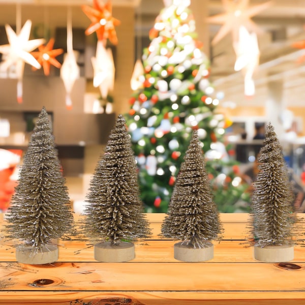 Mini Christmas Trees for Christmas Decor, 4Pcs Artificial
