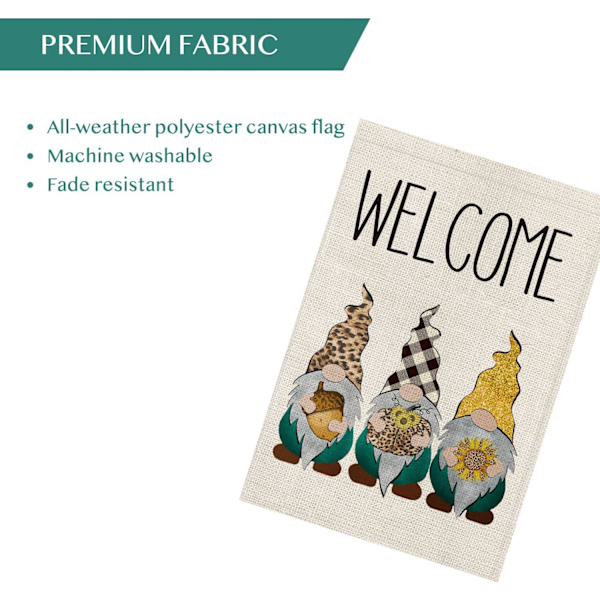 AVOIN Welcome Fall Leopard Buffalo Plaid Gnomes Hazelnut