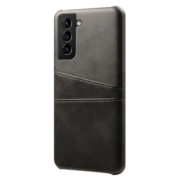 Samsung S22 - Läder Skal 2-FACK Svart Black