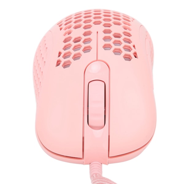 Gamingmus Stabil Överföring Bekvämt Grepp Flexibel Användning Ergonomisk Design Lätt Trådbunden RGB PC Gaming Mus Rosa
