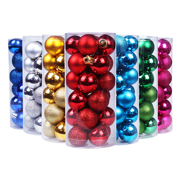 24 Pieces 3cm Shatterproof Christmas Ball Ornaments for Xtmas