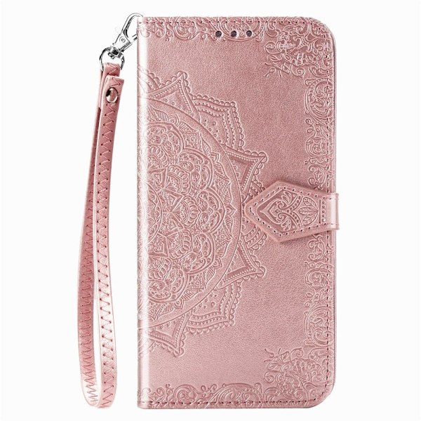 Samsung Galaxy A52 / A52s - Mandala Läder Fodral - Roséguld Roséguld Roséguld