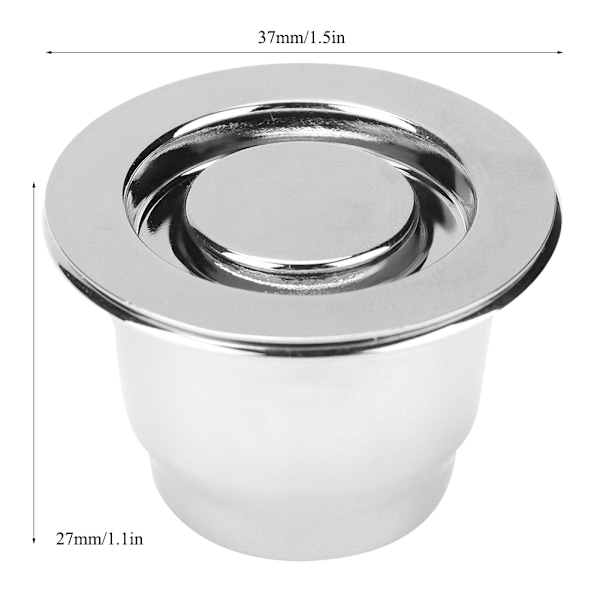 Påfyllningsbar Kaffekapsel, Rostfritt Stålfilter för Anpassningsbar Smak, Dubbel Densitet Mesh, Livsmedelsklassat Material, Perfekt Present till Kaffeälskare