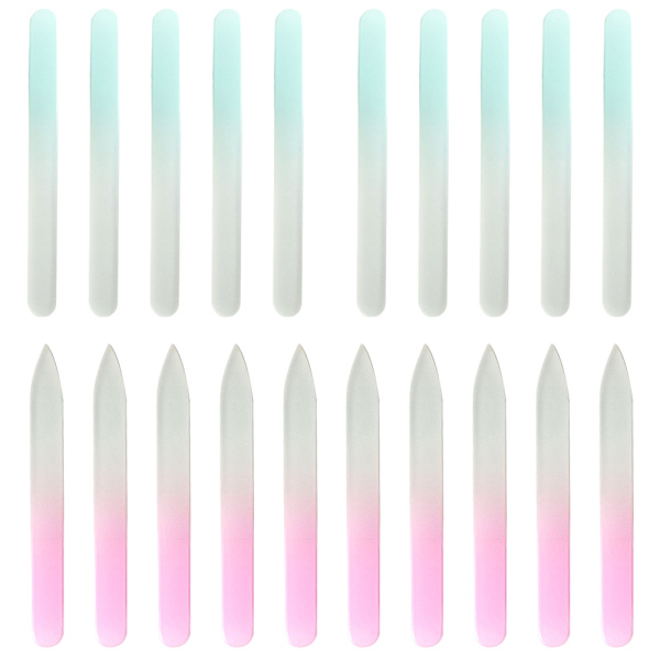 20 st kristallglas baby nagelfilar buffer mini manikyrset