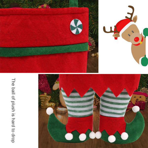 Christmas Pants Wine Bags, Candy Bags, Elf Boots Storage Bags,