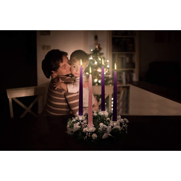 Silver Ribbon Christmas Advent Wreath - Advent Wreaths Season