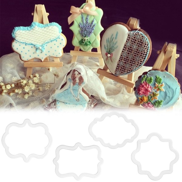 4 st / set DIY kreativa plastkakor kakformar bakform