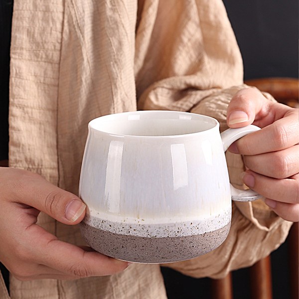 Keramisk stor latte kaffekopp set om 2 för latte, cappuccino,