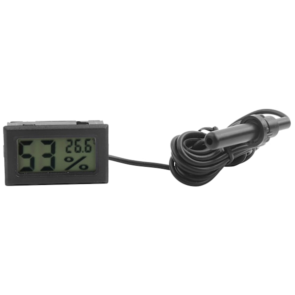 Digital Termometer Hygrometer Inbyggd Typ LED Digital Luftfuktighetsmätare med Sonda Inomhusanvändning(