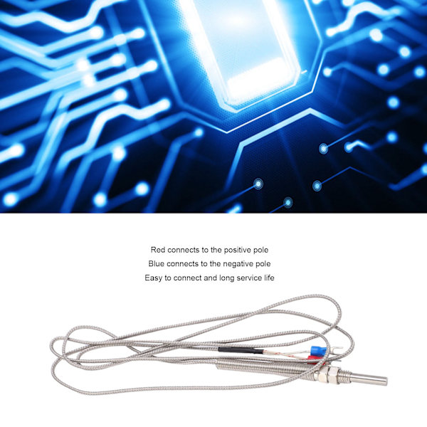 Sondtermometer K-typ Temperaturregulator Sensor M8 Gänga för Kemisk Industri 5x30mm