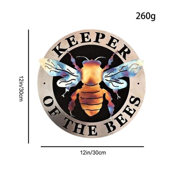 Metal Bee Pendant Vägghängande Biodlingsskylt för Hemträdgård