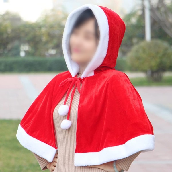 Christmas Shawl Cloak Cape Mrs Santa Claus Cape Halloween