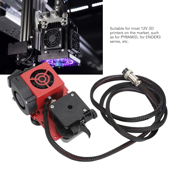 3D-skrivar Direkt Driven Extruder Kit Aluminium Mässing Snabb Värmeavledning Extruder Uppgraderingskit för PYRAMID
