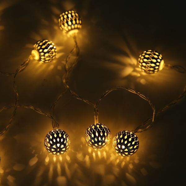 5m 40 LED-boll ljusslinga för sovrum gräsmatta landskap