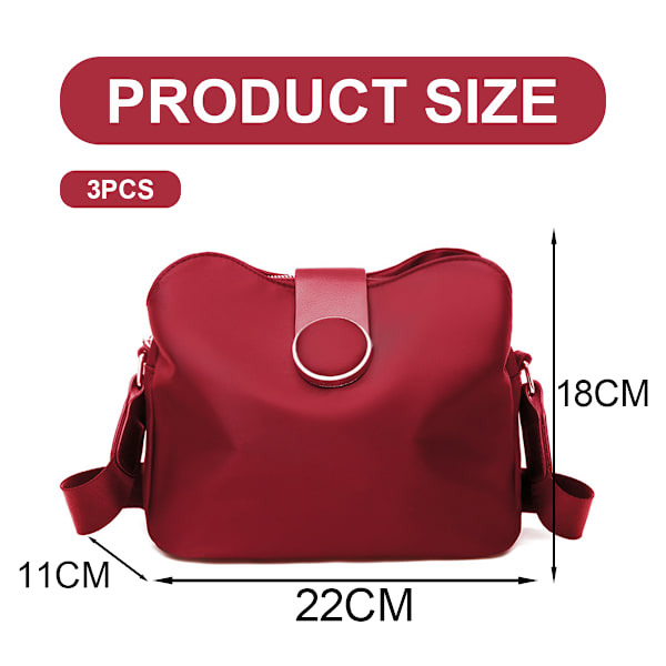 Lättviktig medelstor crossbody-väska, damhandväska, med