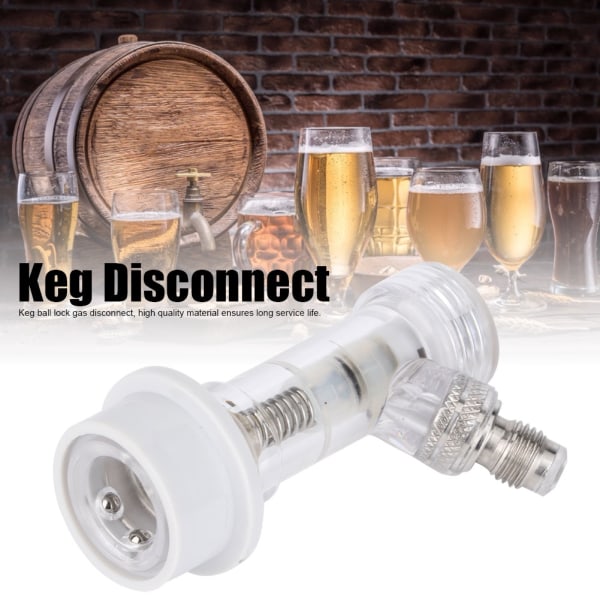 Transparent Ball Lock Keg Disconnect med intern backventil