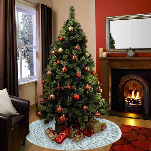 Christmas Tree skirt stylish tree skirt and sequined snowflake