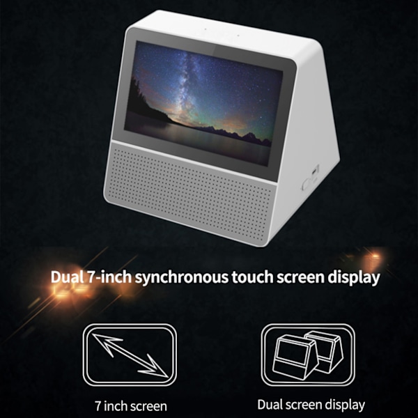 Dubbelskärmsöversättare 2.4 5G Dual WiFi Bluetooth Dubbel 7-tums Synkroniserad Pekskärmsöversättare 100‑240V AU-kontakt