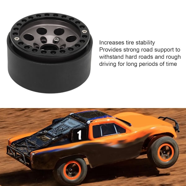 4 st RC Fälg 1,9 Tum Aluminiumlegering Stabil RC Bilhjulnav för Axial SCX10 II III Titanfärg