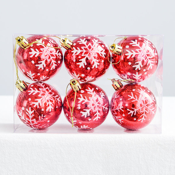 6 cm Christmas Snowflake Plastic Hanging Ball Pendant Snowflake