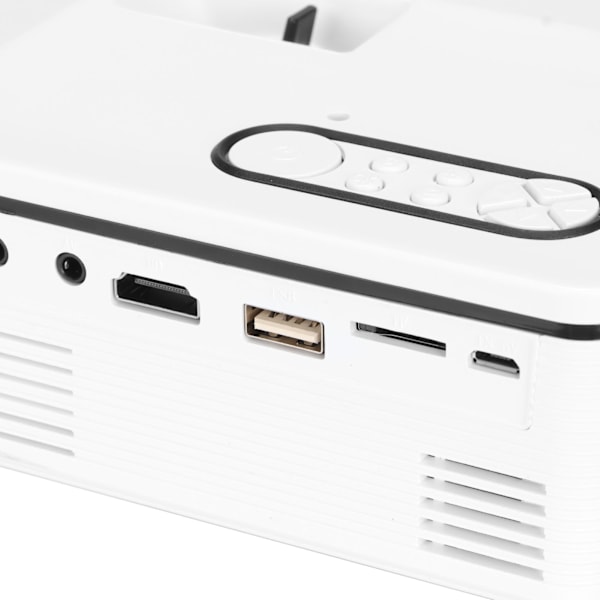 Mini Projektor Portabel 1080P LED Hemmabio för Hem- och Utomhusunderhållning 100‑240VUS-kontakt