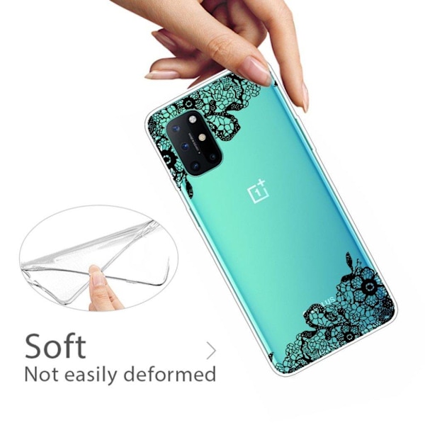 Christmas OnePlus 8T fodral - spetsblomma Svart