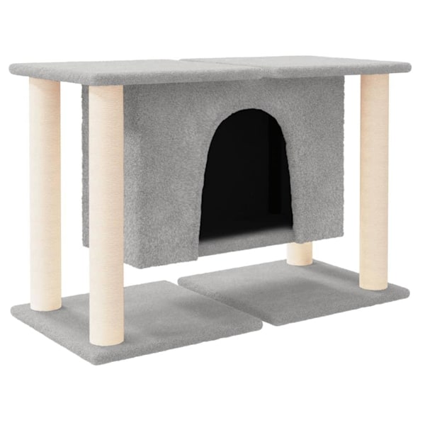 vidaXL Klösträd med klöspelare sisal ljusgrå 50 cm Grå