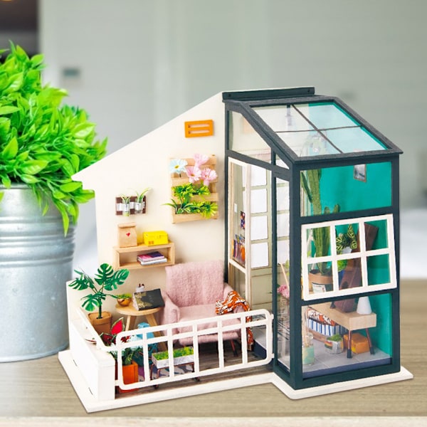 DIY Dockhus Sött Dockhus Miniatyrhus Leksakssats Perfekt