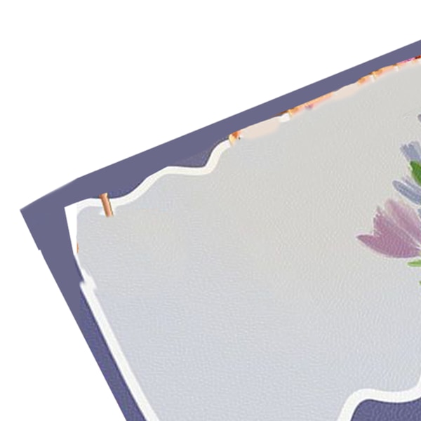 Vattentätt Skrivbordsunderlägg Vackert Blommönster Stilfullt Ögonskydd PVC Stor Skrivbordsmatta för Studier Sovrum Kontor Lila Blomma 50x100cm