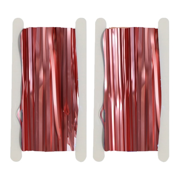 2 Pack Metal Foil Matte Tassel Curtain Party Decor For Props