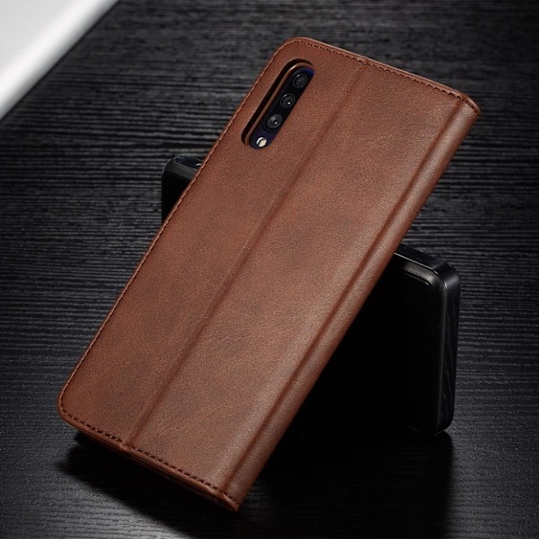 LC.Imeeke läder Samsung Galaxy A70 fodral - Brun Brun