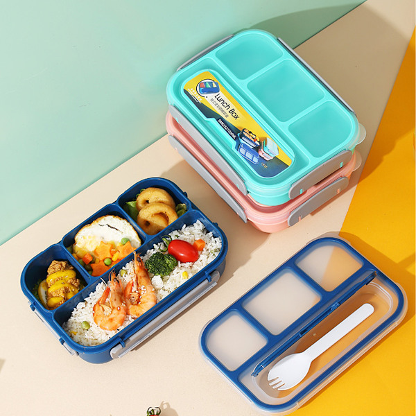 Bentolåda för vuxna, barn Bento Lunchlåda med 4 fack