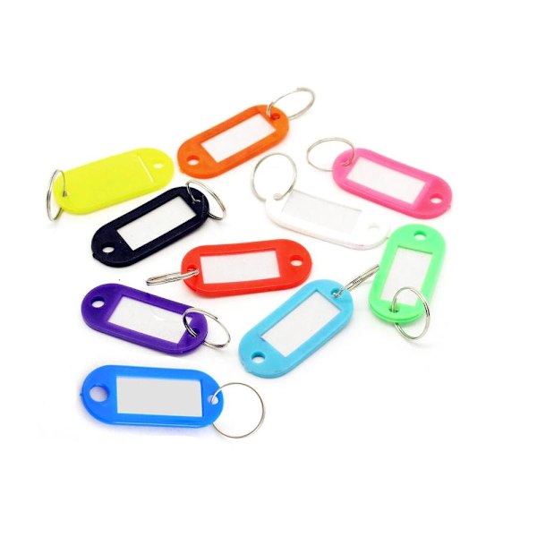 10-Pack - Nyckelbrickor / Nyckelring - Märk dina nycklar multifärg